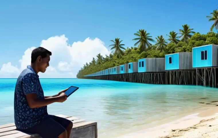 투발루의 정치 체제 - **Prompt: The interior of Tuvalu's Parliament, the Fale i Fono, during an active session. Sixteen el...